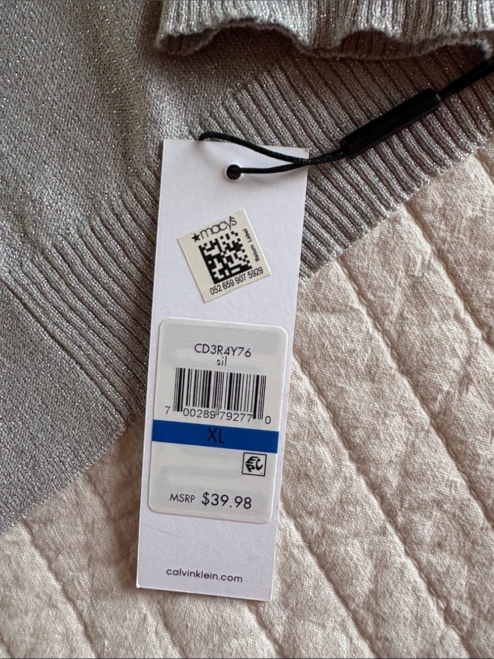 Calvin Klein NWT Women’s cover up shimmering gray - Picture 8 of 11